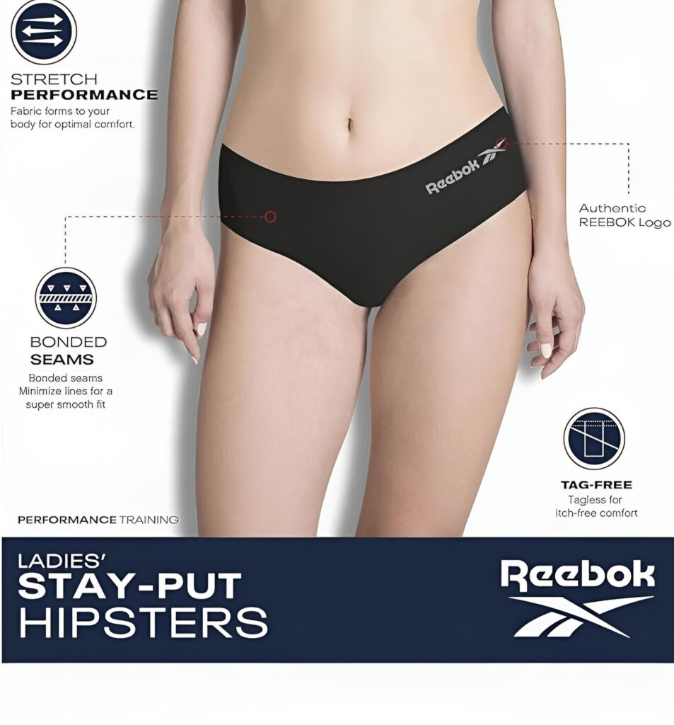 Reebok Seamless Hipster Briefs
