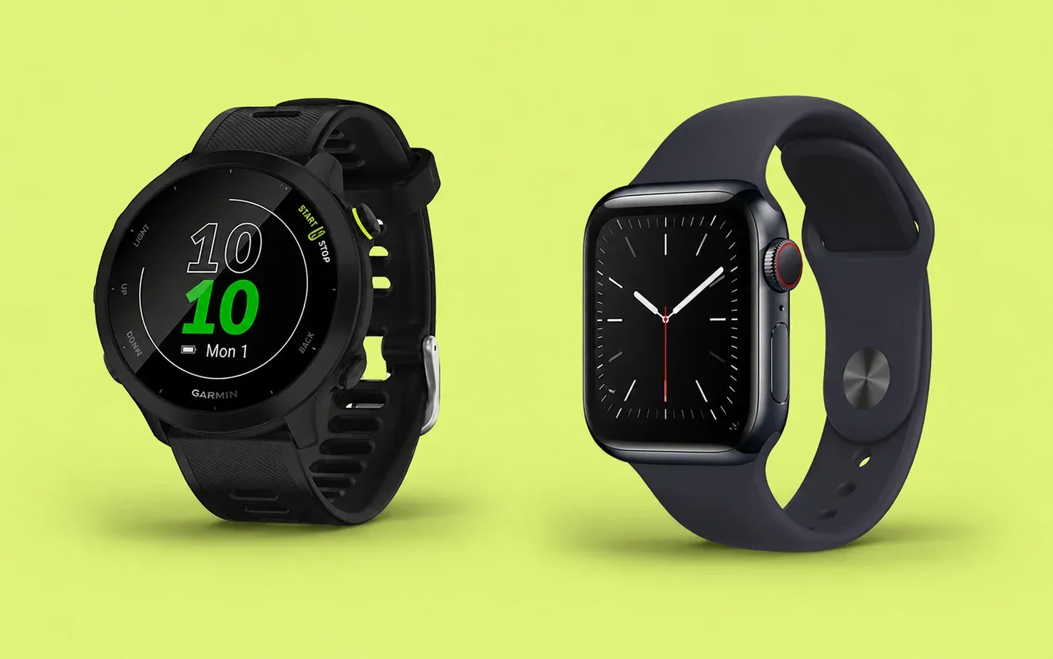Garmin watch and Apple Watch comparison for running