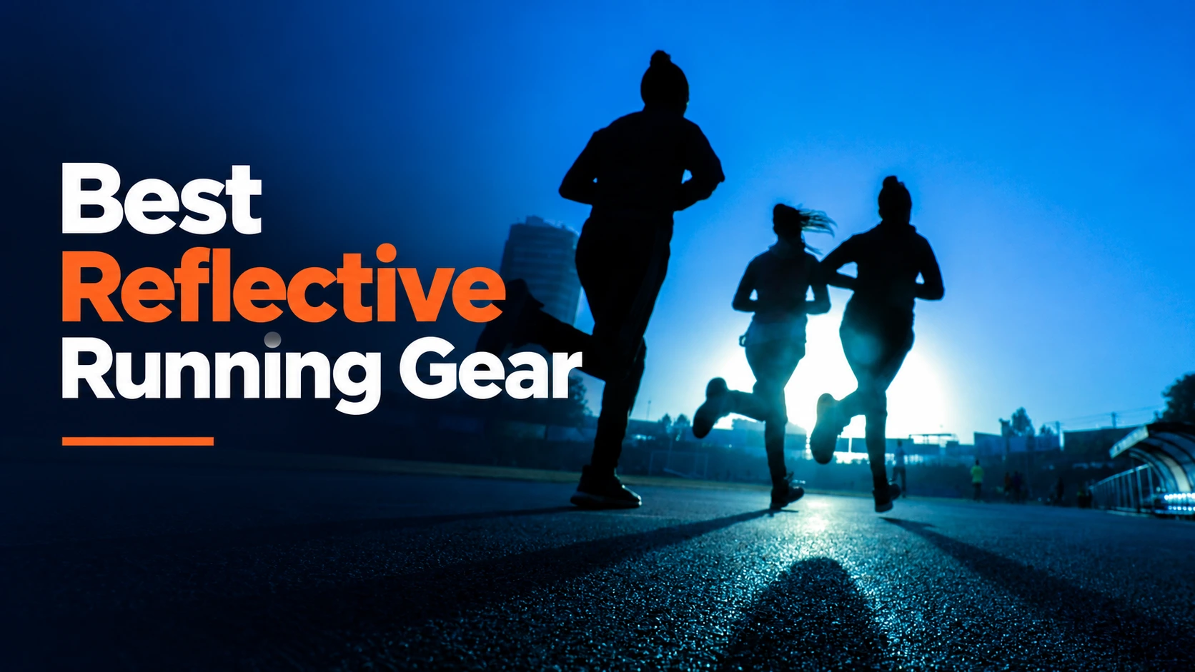 Reflective running gear and safety lights for dark routes
